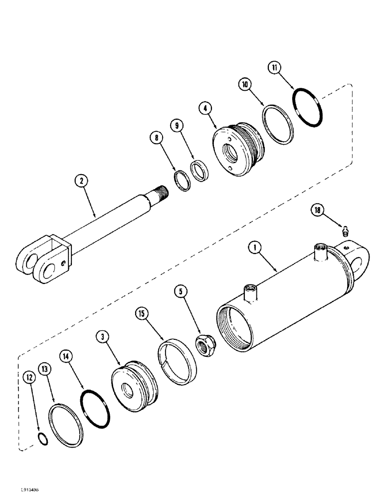 Схема запчастей Case IH 9390 - (8-092) - HITCH CYLINDER ASSEMBLY (08) - HYDRAULICS