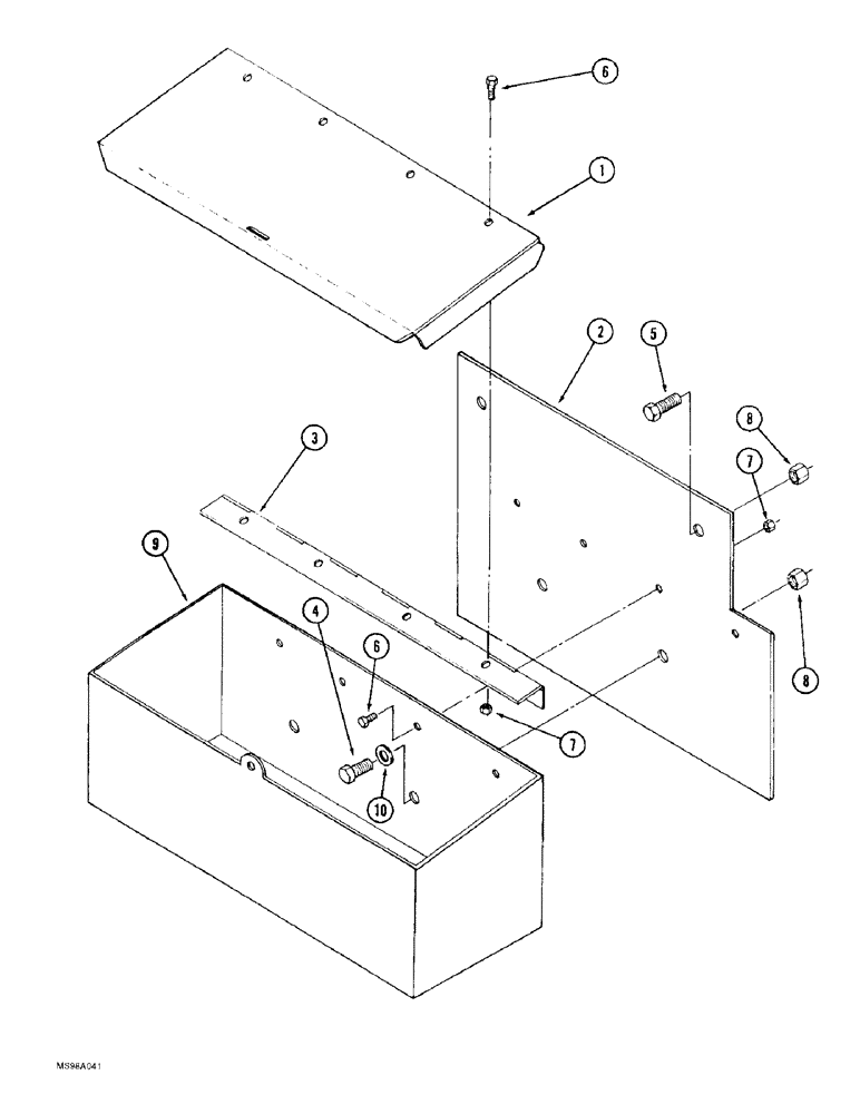 Схема запчастей Case IH 9310 - (9-020) - STORAGE BOX (09) - CHASSIS/ATTACHMENTS