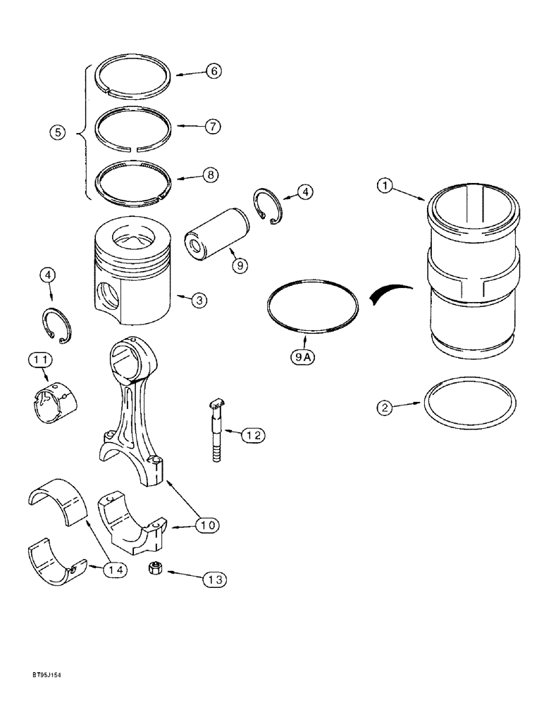 Схема запчастей Case IH 9310 - (2-088) - PISTON & SLEEVE, 6T-830 EMISSIONS CERTIFIED ENGINE, 9310, S/N JEE0036501 & AFTER / CONNECTING ROD (02) - ENGINE