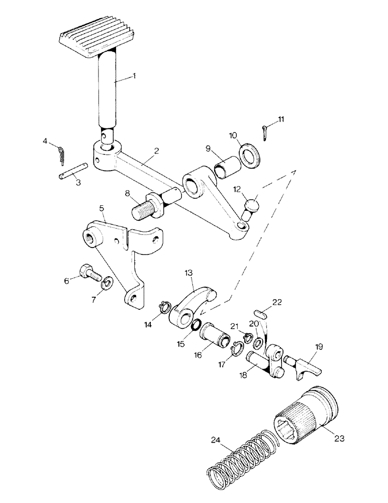 Схема запчастей Case IH 1290 - (D-05) - DIFFERENTIAL LOCK AND CONTROLS (03) - POWER TRAIN