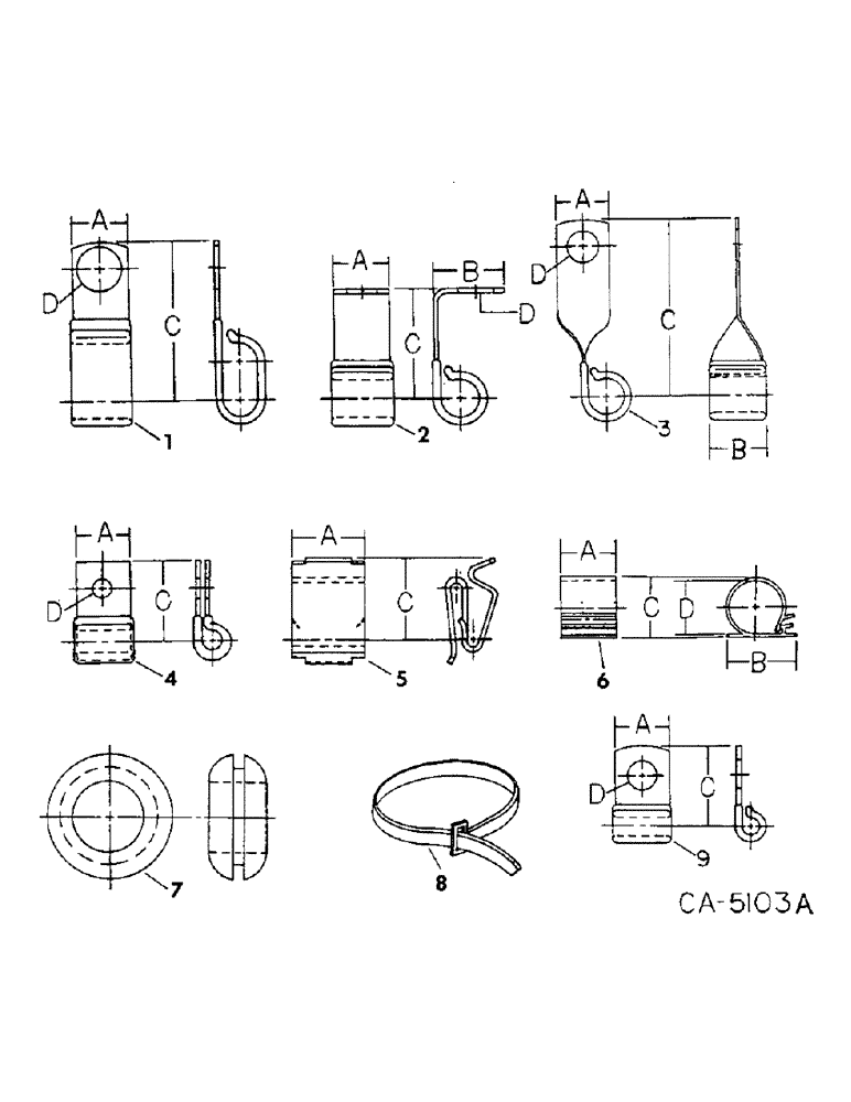 Схема запчастей Case IH 715 - (08-01) - ELECTRICAL, CLIPS, GROMMET AND CABLE TIES (06) - ELECTRICAL