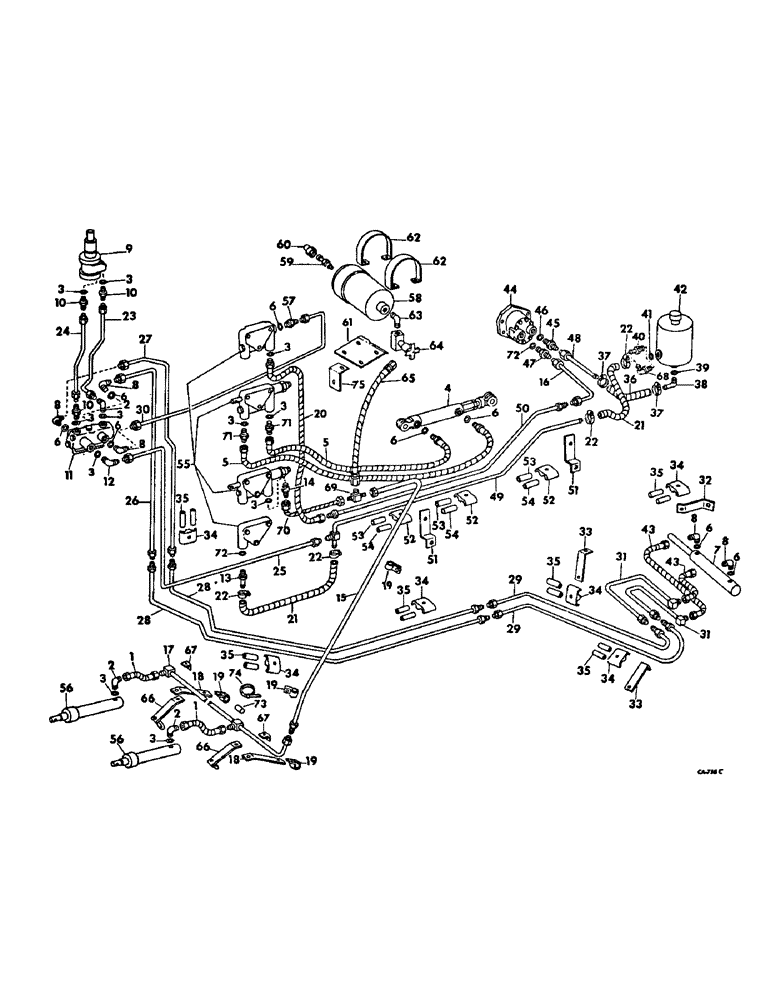 Схема запчастей Case IH 715 - (10-02) - HYDRAULICS, HYDRAULIC DIAGRAM, BELT DRIVE (07) - HYDRAULICS