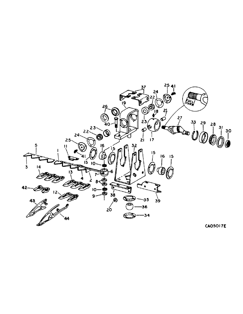 Схема запчастей Case IH 810 - (C-33) - KNIFE, KNIFE, DRIVE AND GUARDS (58) - ATTACHMENTS/HEADERS