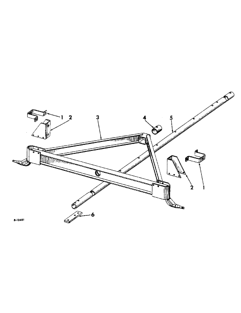 Схема запчастей Case IH VARIOUS - (B-136) - REAR FRAME AND REACH POLE 