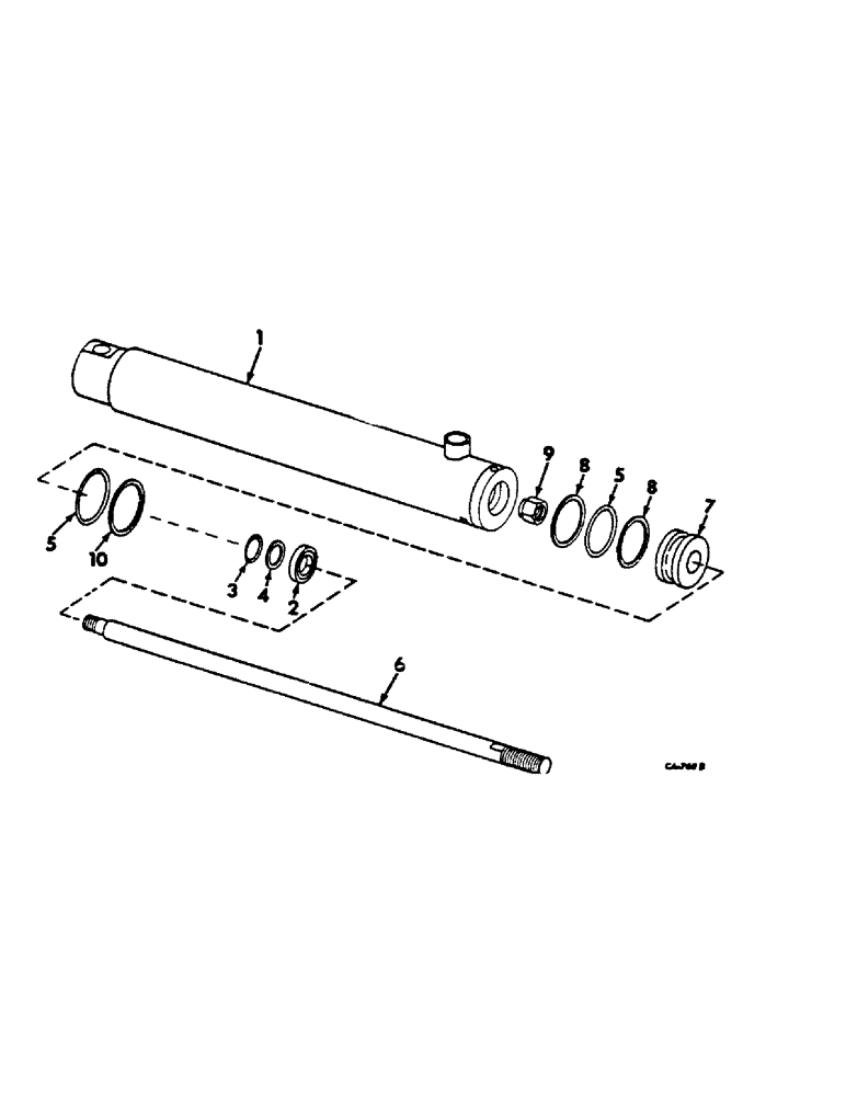 Схема запчастей Case IH 615 - (10-34) - HYDRAULICS, STEERING CYLINDER (07) - HYDRAULICS