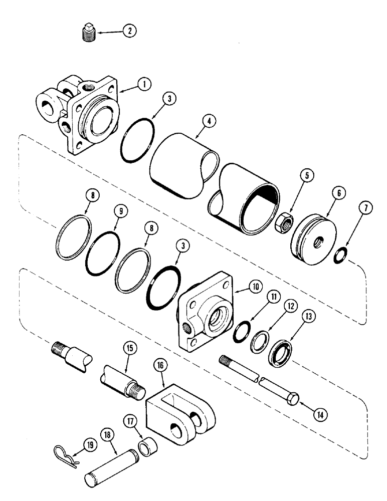 Схема запчастей Case IH DOT B - (060) - T57291 CYLINDER 