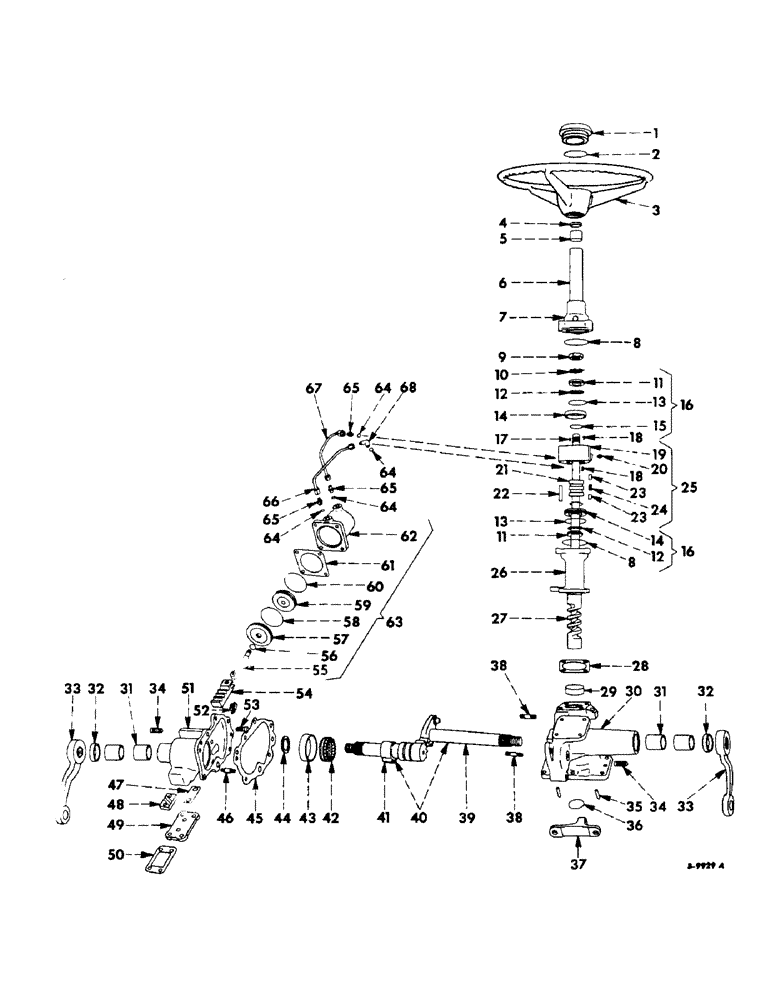 Схема запчастей Case IH 330 - (152) - STEERING MECHANISM, STEERING GEAR, FOR TRACTORS W/POWER STEERING, INTERNATIONAL 330 Steering Mechanism