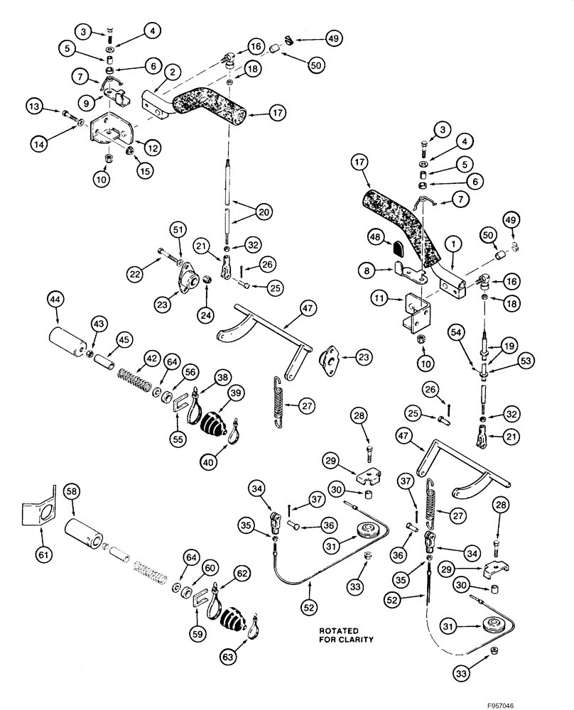 Схема запчастей Case IH 1840 - (07-02) - PARKING LATCH - SEAT BARS, DUAL, JAF0100497 - (07) - BRAKES