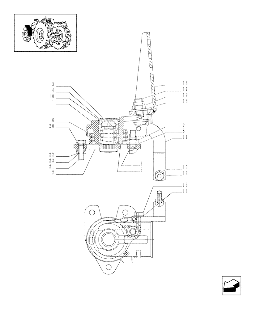 Схема запчастей Case IH JX1075N - (1.43.0/02[02]) - (VAR495) 4WD WIDENED FRONT FENDERS (04) - FRONT AXLE & STEERING