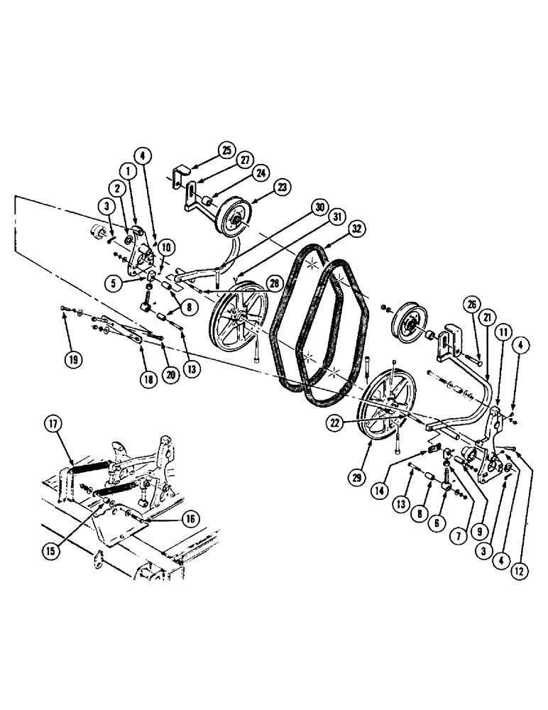 Схема запчастей Case IH 1075 - (020) - SHIFTER (14) - MAIN GEARBOX & DRIVE