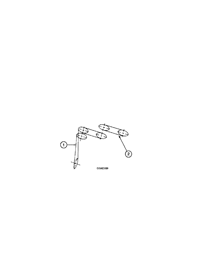 Схема запчастей Case IH 1400 - (9A-34[1]) - CROSS AUGER & UNIT DRIVE BELTS, 36, 38 AND 40 INCH, TWO ROW SOLID (13) - PICKING SYSTEM