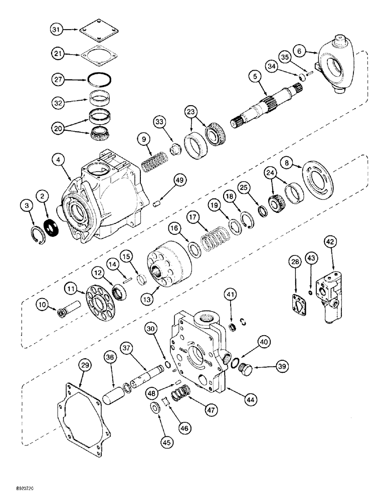 Схема запчастей Case IH 2022 - (8-10) - HYDRAULIC PUMP (07) - HYDRAULICS