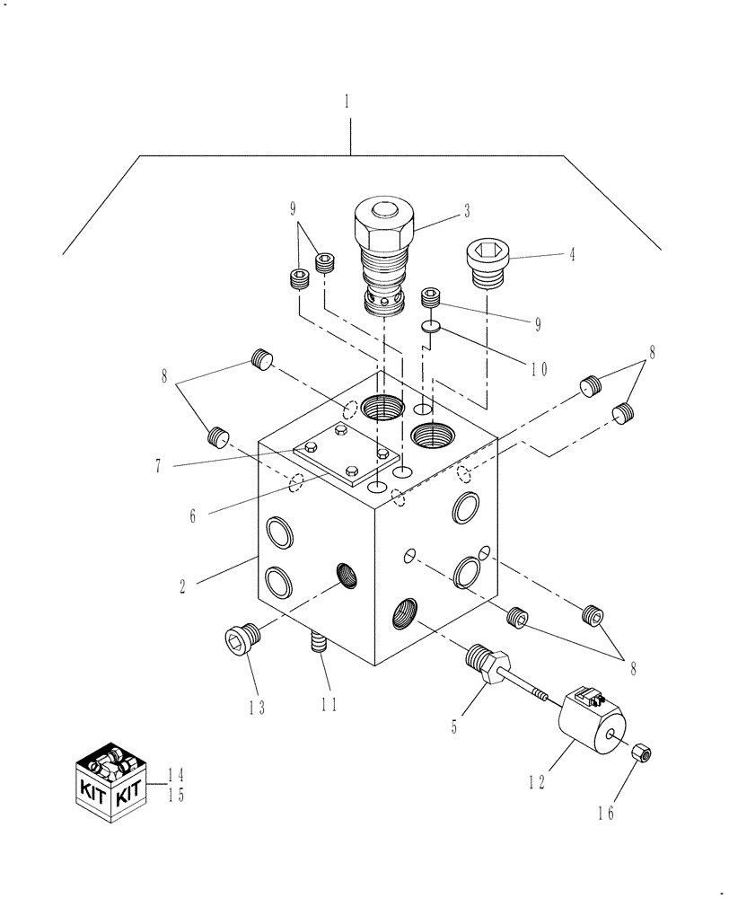 Схема запчастей Case IH WDX1002S - (07.08) - HEADER CONTROL VALVE (07) - HYDRAULIC SYSTEM