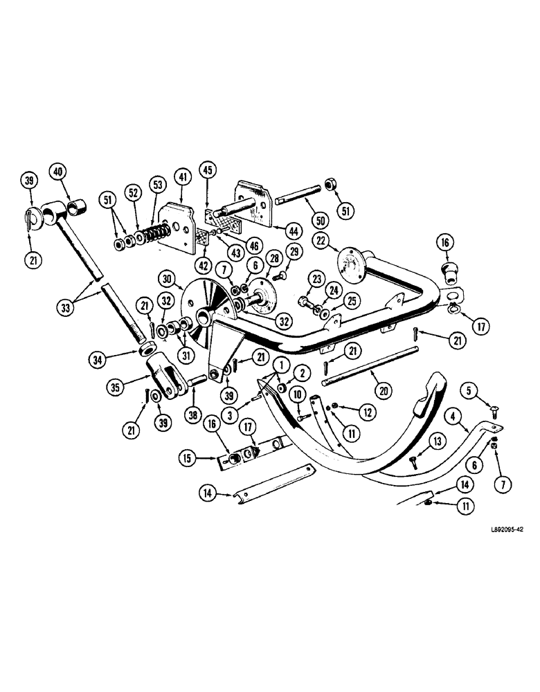 Схема запчастей Case IH 5420 - (9-38) - NEEDLES, YOKE AND BRAKE (09) - CHASSIS