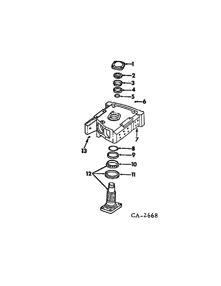 Схема запчастей Case IH 786 - (14-04[A]) - SUSPENSION, TRICYCLE FRONT UPPER BOLSTER Suspension