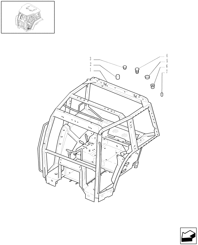 Схема запчастей Case IH JX1090U - (1.92.1) - CAB - FRAME (10) - OPERATORS PLATFORM/CAB