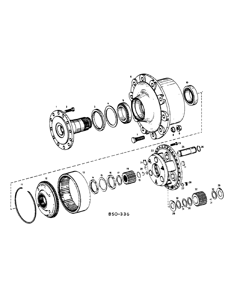 Схема запчастей Case IH 258 - (07-134) - HUB CARRIER, PLANETARY DRIVE, 4-WHEEL DRIVE, Z F 4-WHEEL DRIVE (04) - Drive Train