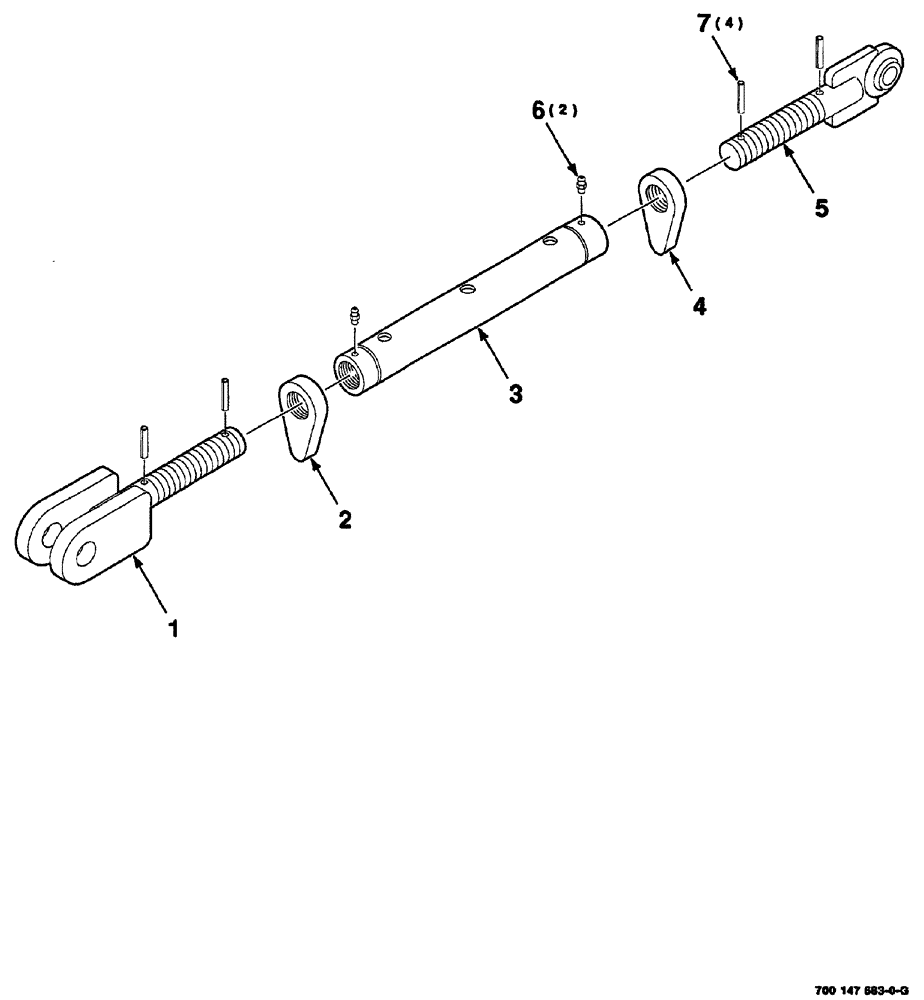 Схема запчастей Case IH 8860 - (07-04) - HEADER LINK ASSEMBLY (UPPER) (58) - ATTACHMENTS/HEADERS