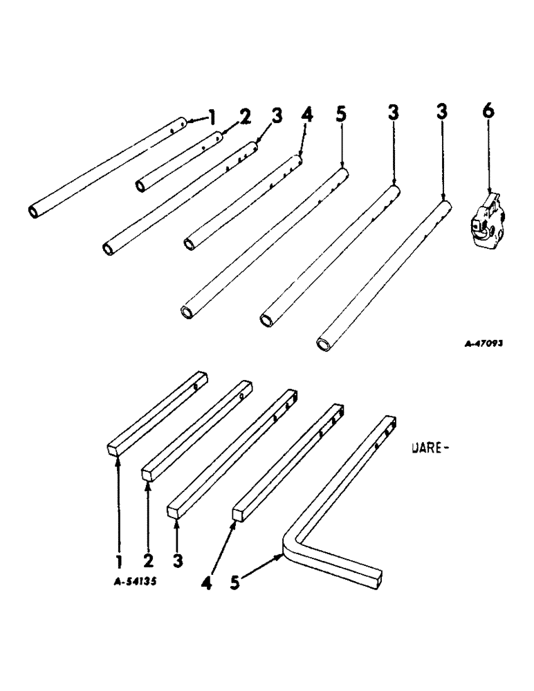 Схема запчастей Case IH 261 - (P-10[A]) - TOOL BARS SQUARE 