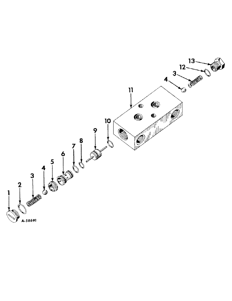 Схема запчастей Case IH 424 - (151) - HYDRAULIC SYSTEM, DOUBLE ACTING CHECK VALVE, TRACTORS EQUIPPED WITH REMOTE CONTROL (07) - HYDRAULIC SYSTEM