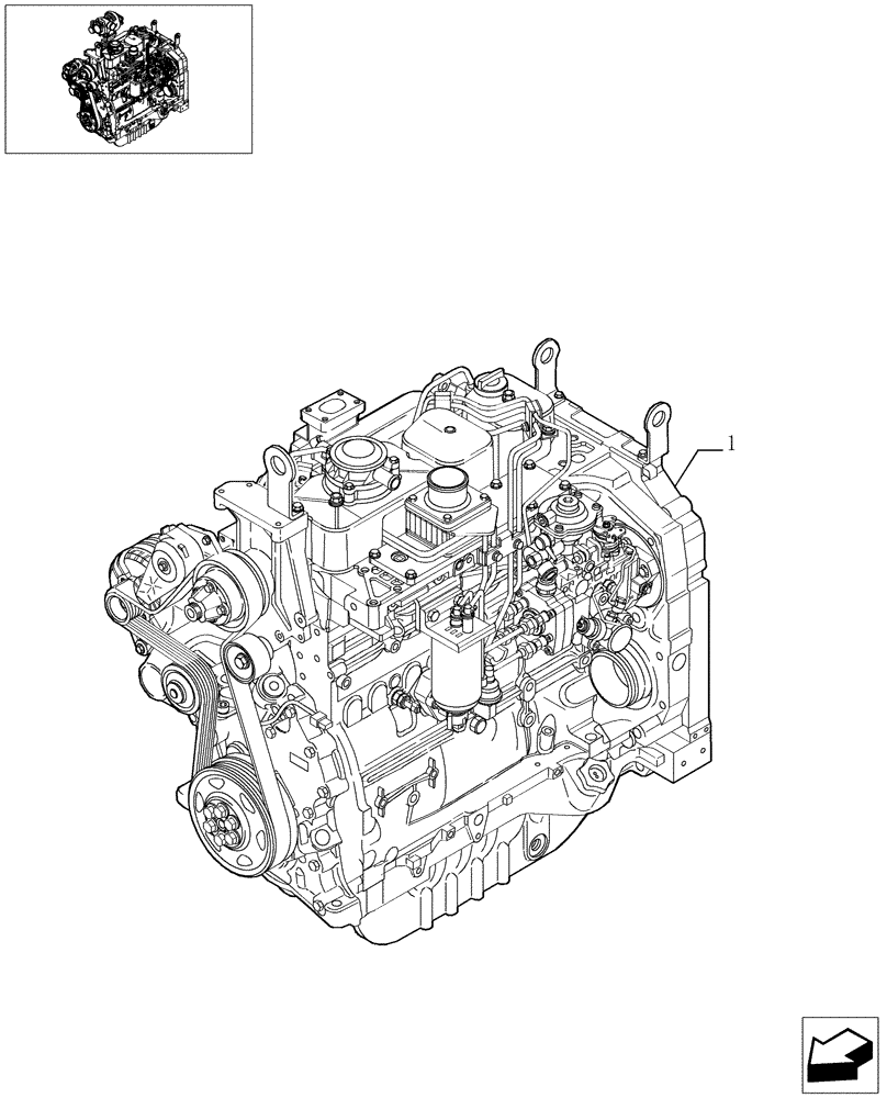 Схема запчастей Case IH JX1070U - (0.02.1) - ENGINE (01) - ENGINE