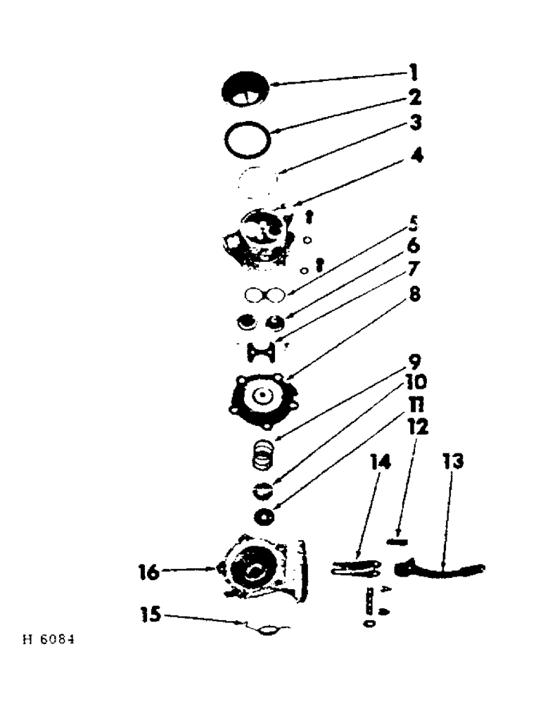 Схема запчастей Case IH 201 - (A-035) - FUEL FEED PUMP, DIESEL (10) - ENGINE