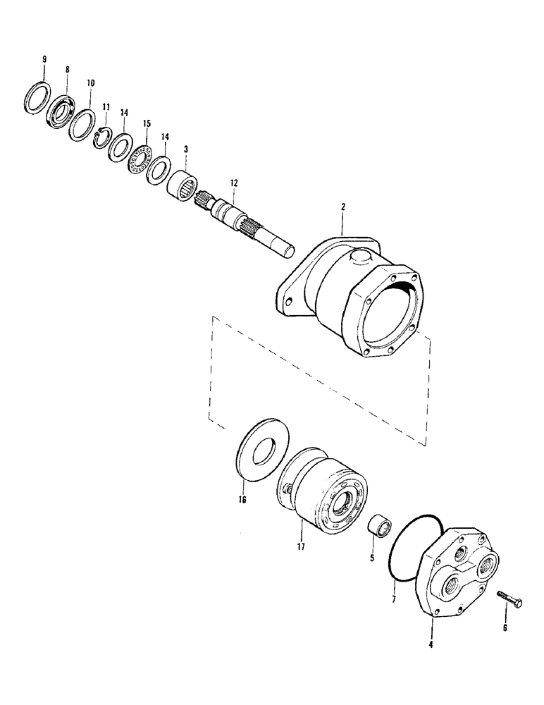 Схема запчастей Case IH 6000 - (6-10) - FINAL DRIVE MOTOR (06) - POWER TRAIN