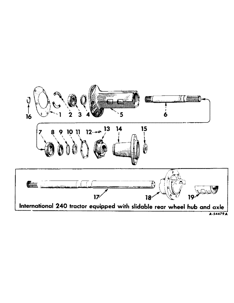 Схема запчастей Case IH 240 - (197) - CHASSIS, REAR AXLE, INTERNATIONAL 240 TRACTORS (12) - CHASSIS