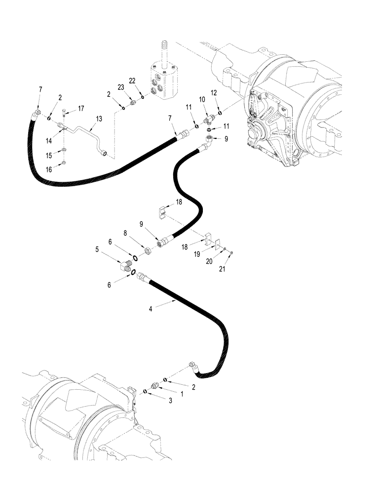 Схема запчастей Case IH STEIGER 330 - (07-04) - SERVICE BRAKE CIRCUIT, WITH ACCUSTEER (07) - BRAKES