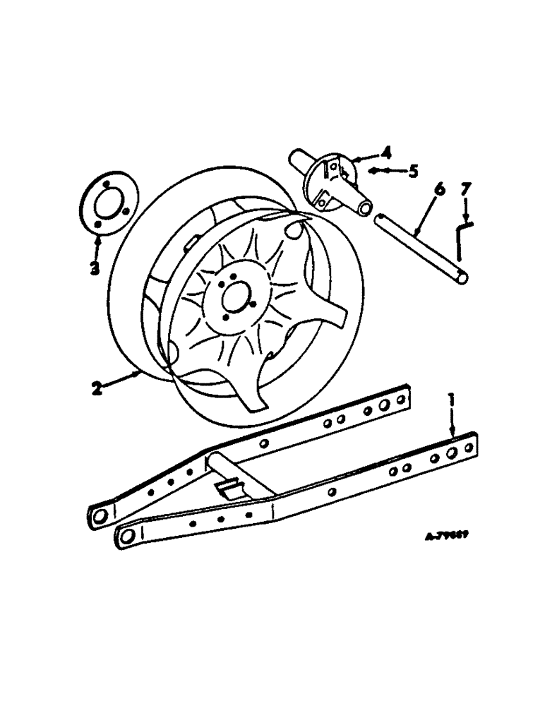 Схема запчастей Case IH 58-SERIES - (P-19) - PRESS WHEEL, OPEN CENTER TYPE, ONE PER ROW 