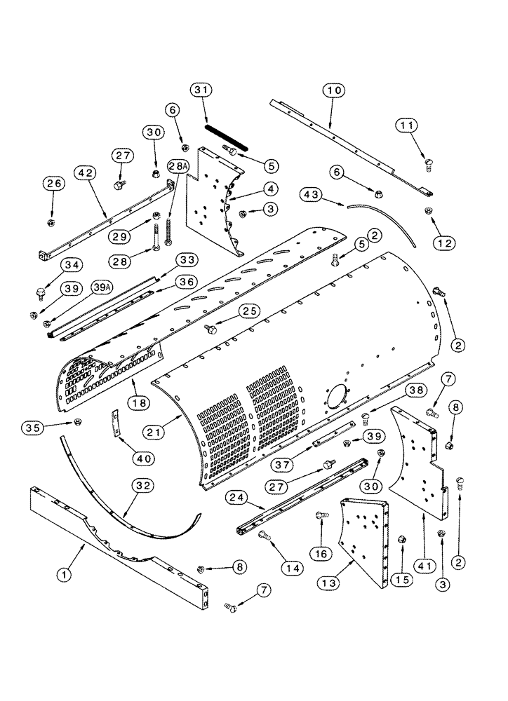 Схема запчастей Case IH 2377 - (09B-15) - CAGE - FRONT (14) - ROTOR, CONCANVES & SIEVE