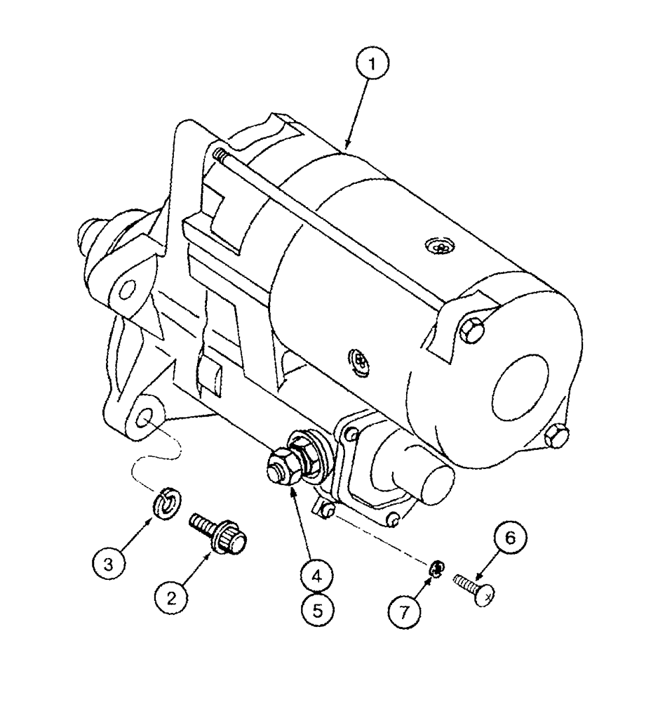 Схема запчастей Case IH CPX420 - (04-18) - STARTER MOUNTING (06) - ELECTRICAL SYSTEMS