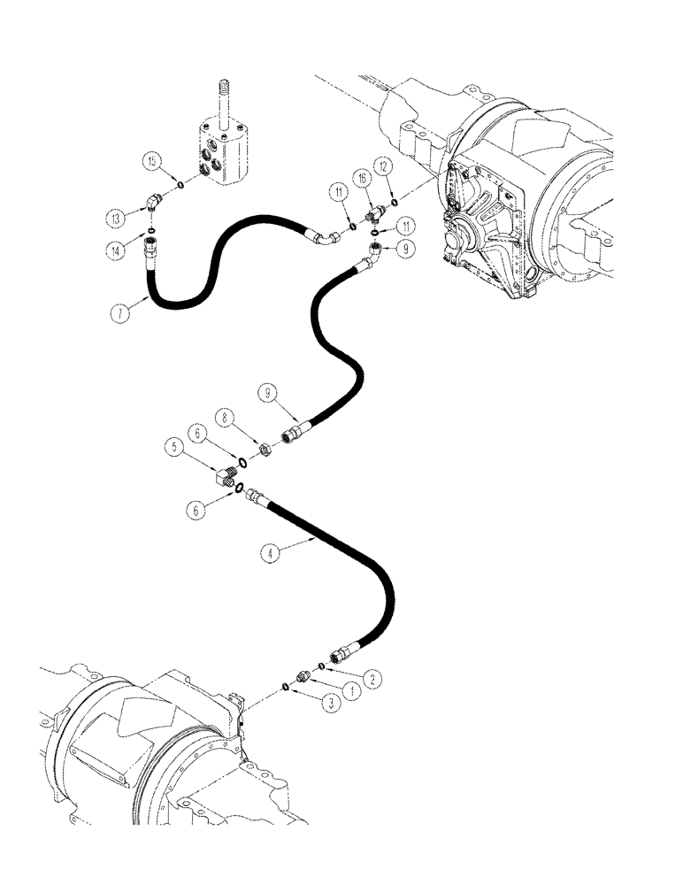 Схема запчастей Case IH STX325 - (08-10) - AXLE HYDRAULICS SERVICE BRAKE CIRCUIT ACCUSTEER Tractor (08) - HYDRAULICS