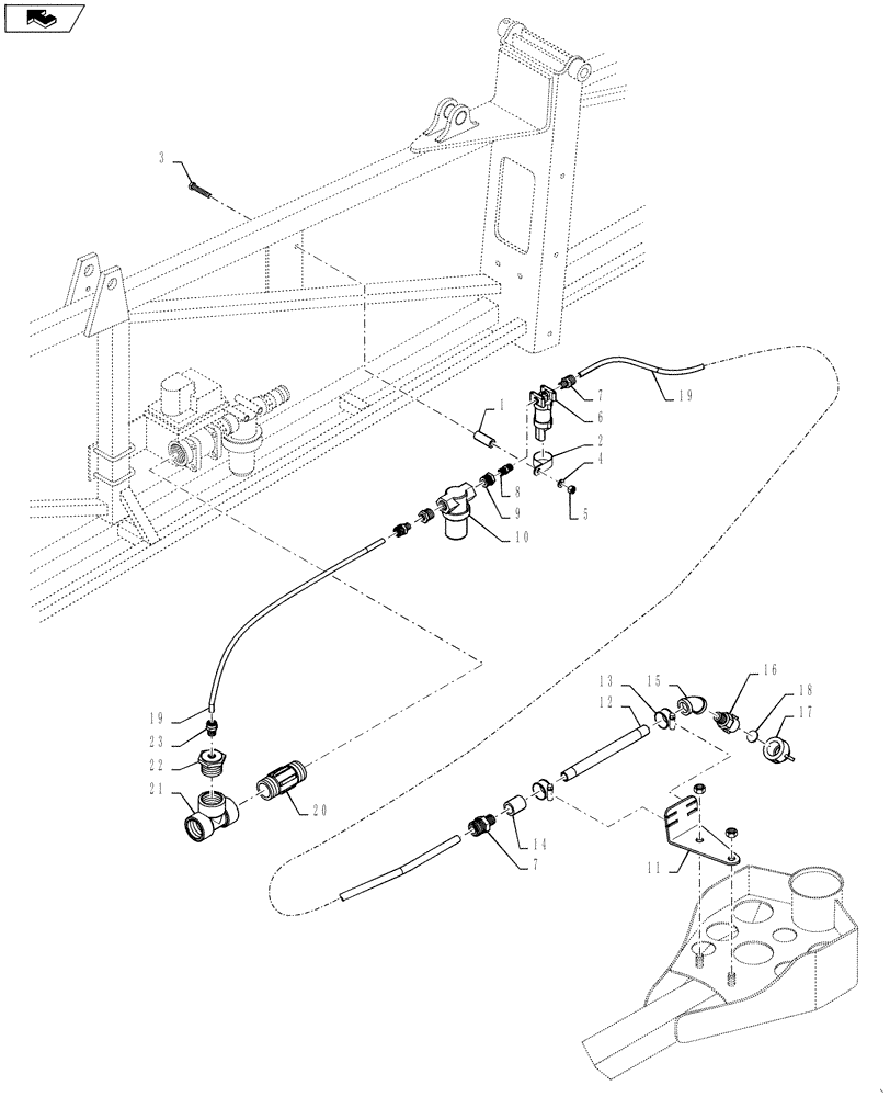 Схема запчастей Case IH 4420 - (11-013[01]) - NOZZLE, FENCE ROW, 90 & 100, STANDARD FLOW, ASN Y9T026405 Options