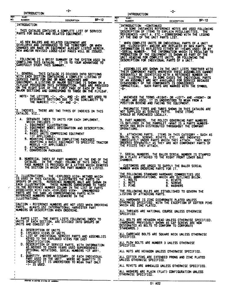 Схема запчастей Case IH 445 - (2) - INTRODUCTION (May 8 2002 3:22:00.0037 PM) 