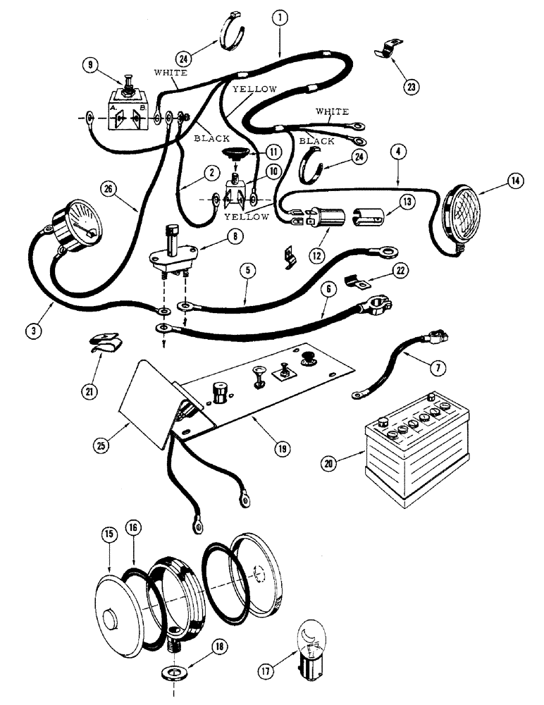 Схема запчастей Case IH 856 - (10) - ELECTRICAL SYSTEM 