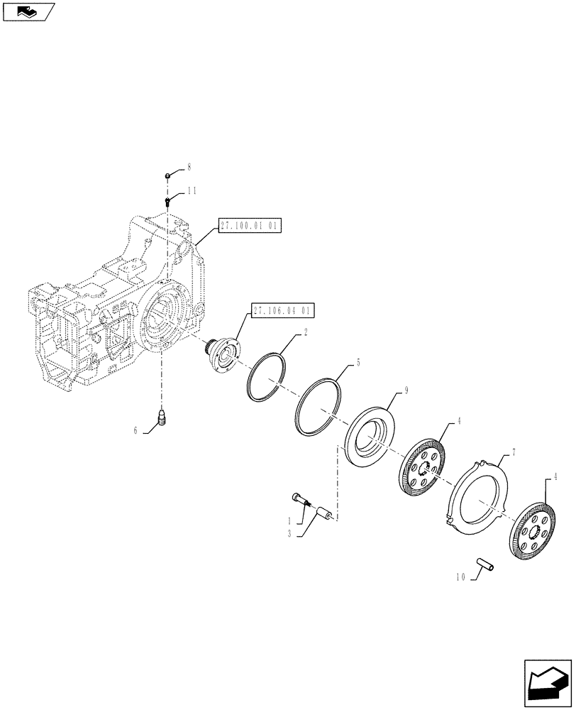 Схема запчастей Case IH PUMA 160 - (33.202.07) - REAR AXLE - BRAKES - PUMA 160 (33) - BRAKES & CONTROLS