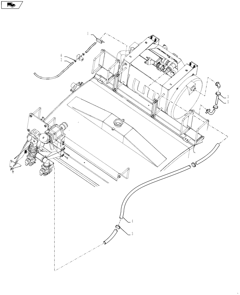 Схема запчастей Case IH PATRIOT 4440 - (78.120.AG[02]) - FOAM MARKER TANK PLUMBING, FILL AND OUTLET (78) - SPRAYING