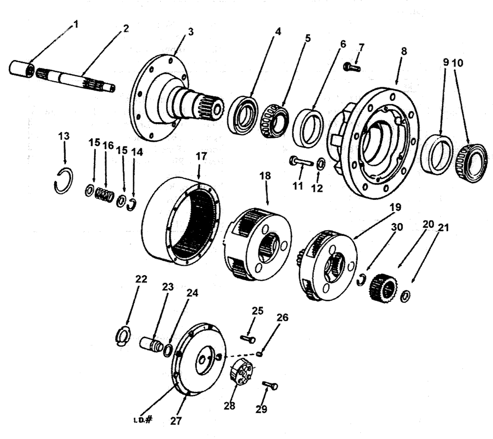 Схема запчастей Case IH TYLER - (04-002) - POWER WHEEL HUB (AUBURN) - MODEL 6 Hub, Wheel & Tires