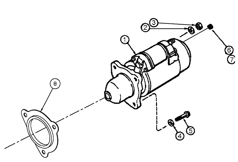 Схема запчастей Case IH FLX4510 - (02-027) - STARTER GROUP (01) - ENGINE