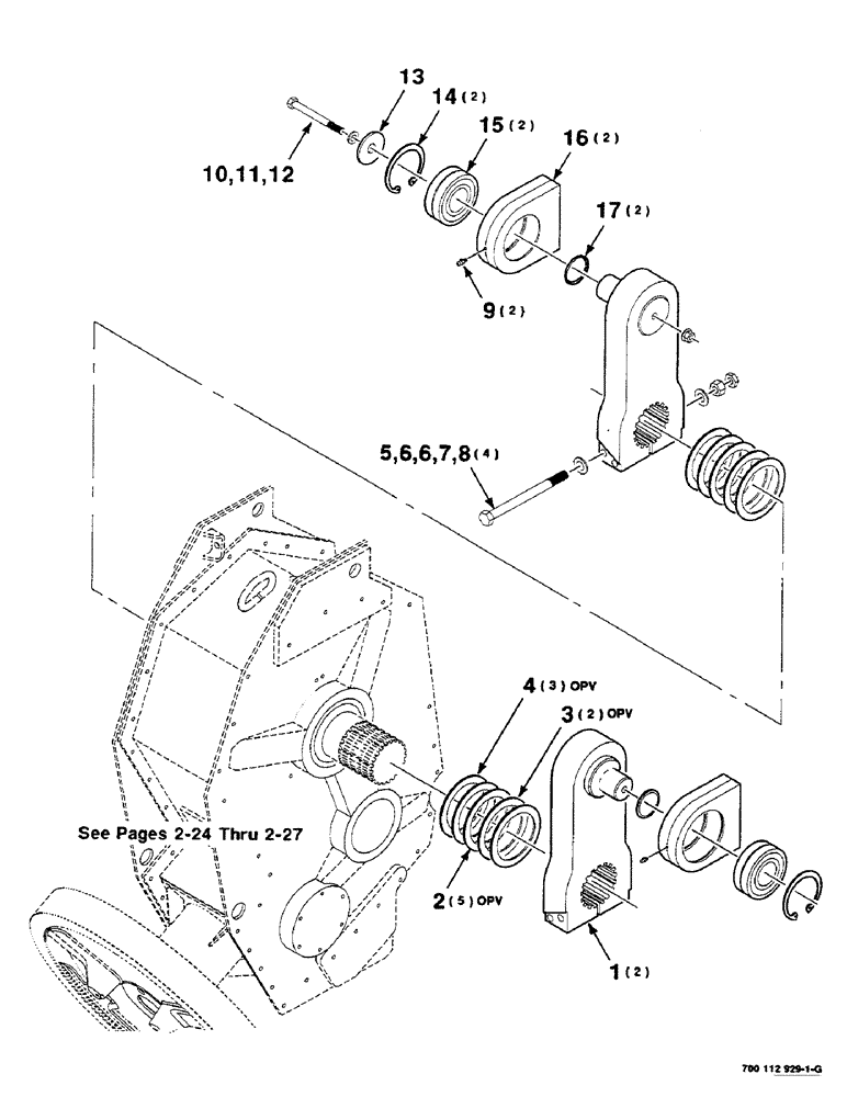 Схема запчастей Case IH 8590 - (02-20) - GEARBOX AND CRANK ARM ASSEMBLY, S.N. CFH0139001 THRU CFH0139089 Driveline