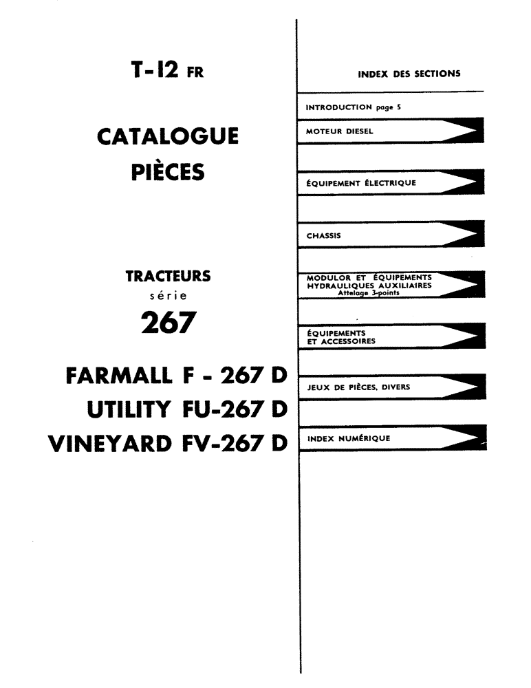 Схема запчастей Case IH FU-267D - (001) - PARTS CATALOG (00) - PICTORIAL INDEX