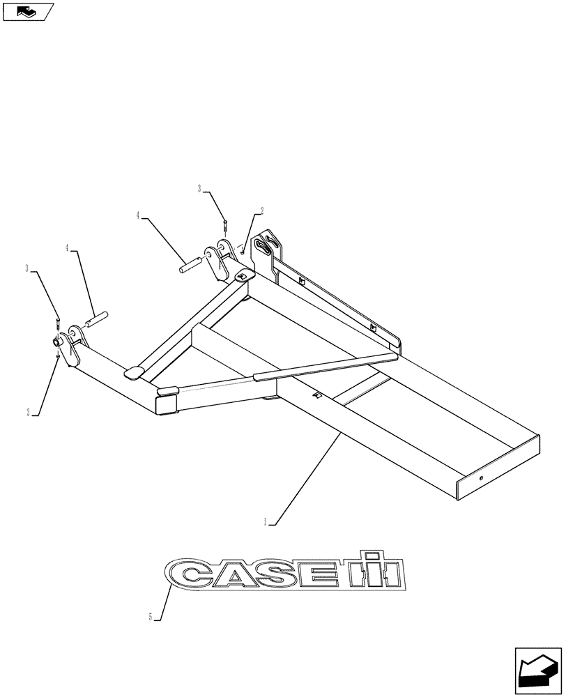 Схема запчастей Case IH 930 - (39.100.05) - WING FRAME 27 - 37 (39) - FRAMES AND BALLASTING