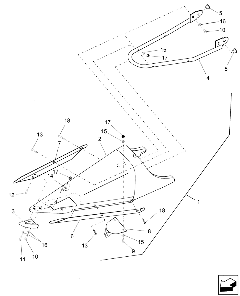 Схема запчастей Case IH 2206 - (10.00[2]) - KIT, OUTER DIVIDERS, FRONT (88) - ACCESSORIES