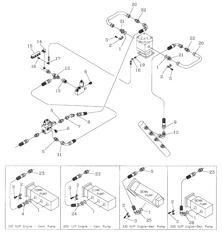 Схема запчастей Case IH 7700 - (B10[05]) - HYDRAULIC CIRCUIT,  PRIMARY EXTRACTOR Hydraulic Components & Circuits