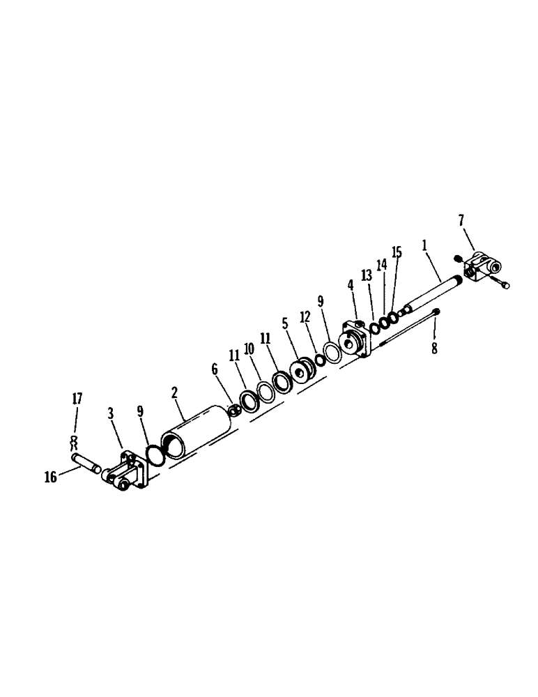 Схема запчастей Case IH 1200W-SERIES - (078) - HYDRAULIC CYLINDER 3 X 8, HYDRAULIC CYLINDER 