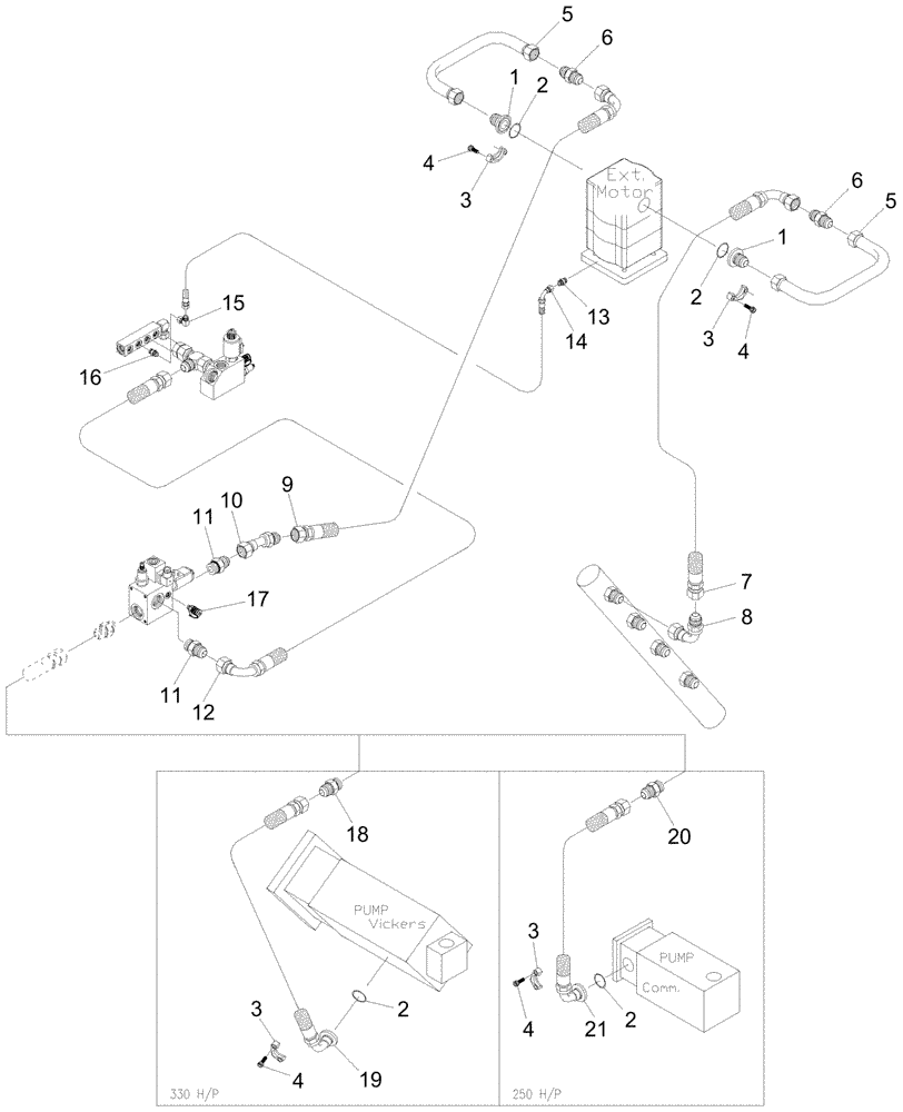 Схема запчастей Case IH A7700 - (B10.02[01]) - Hydraulic Circuit {Primary Extractor} (07) - HYDRAULICS