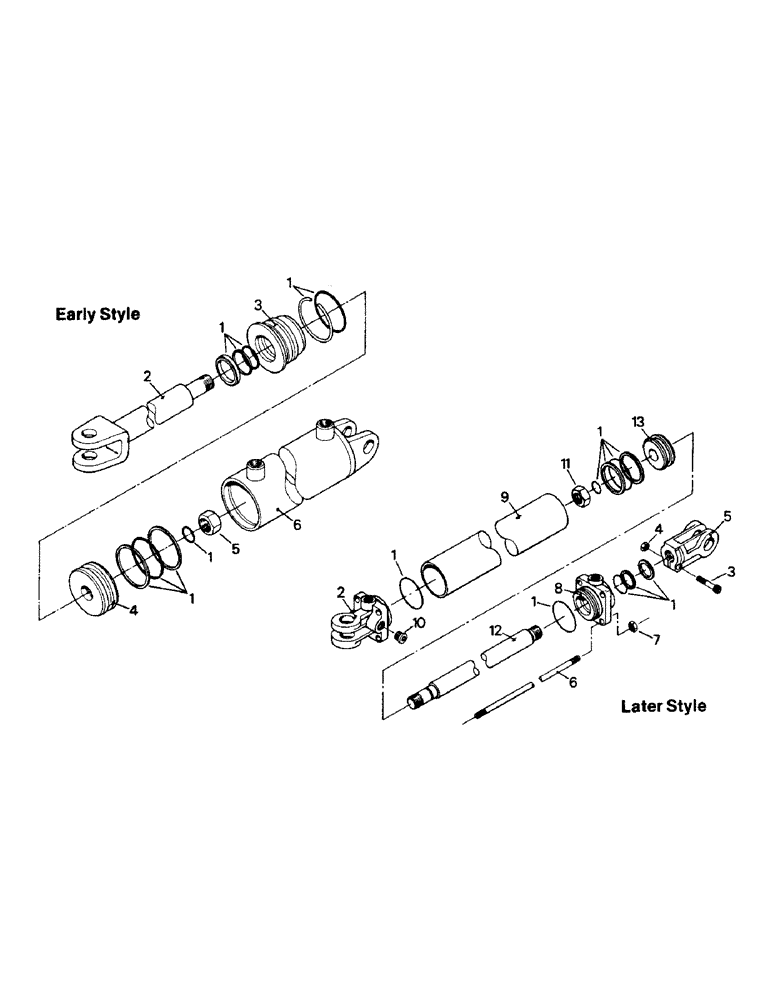 Схема запчастей Case IH PTA297 - (11-34) - MODEL 603 & 606, UTILITY BLADE LIFT CYLINDER Options & Miscellaneous