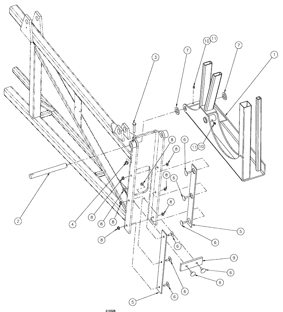 Схема запчастей Case IH SPX4260 - (214) - 60 - 90 OUTER BOOM ASSEMBLY (78) - SPRAYING