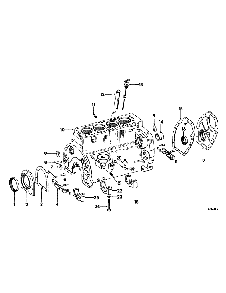 Схема запчастей Case IH 404 - (013) - CARBURETED ENGINE, CRANKCASE AND RELATED PARTS (01) - ENGINE